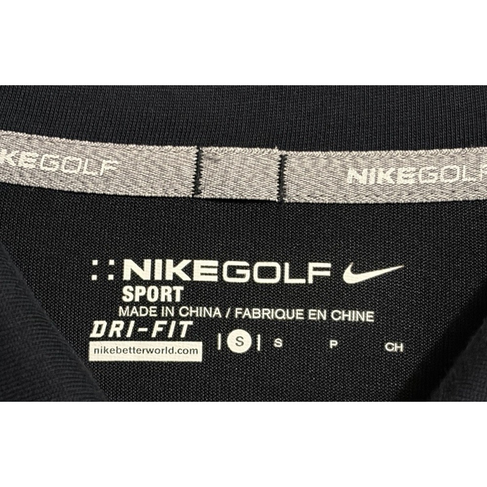 Nike Men's Small Golf Polo Dri-Fit Black Gray Camo Block Pattern - Picture 4 of 13